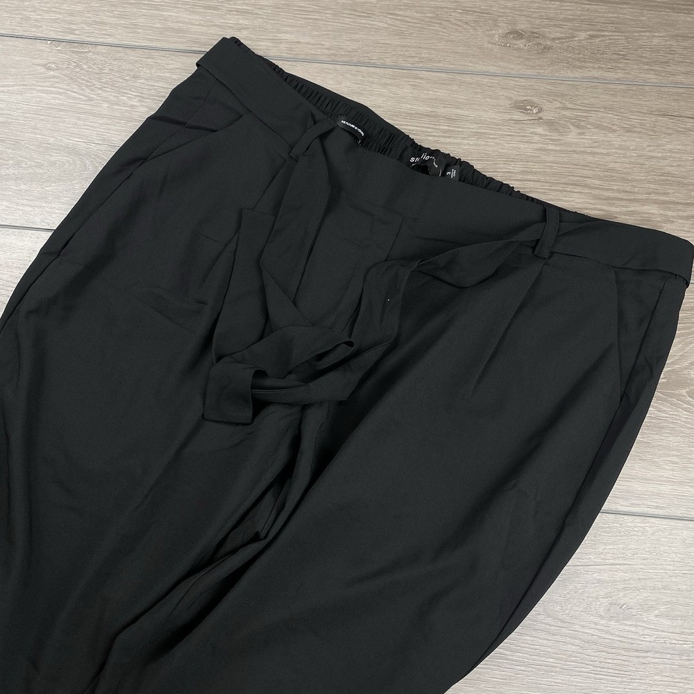 Studio By Torrid Women's 4 Tie Front Taper Crepe Pants Black 3X New